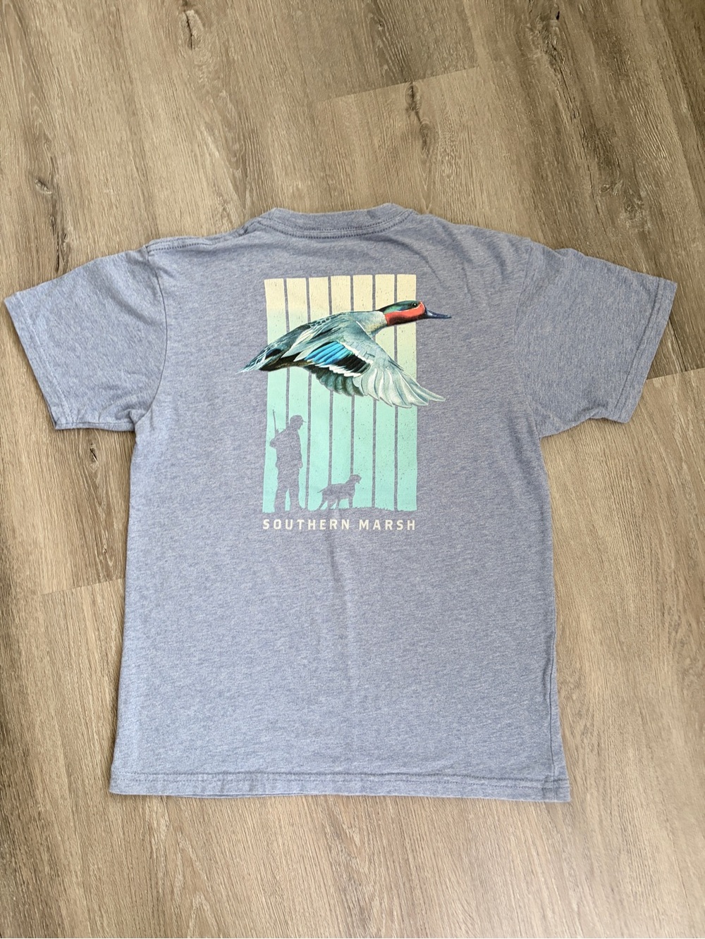 Southern Marsh Blue Heather Duck Flight Tee, Boys' Medium